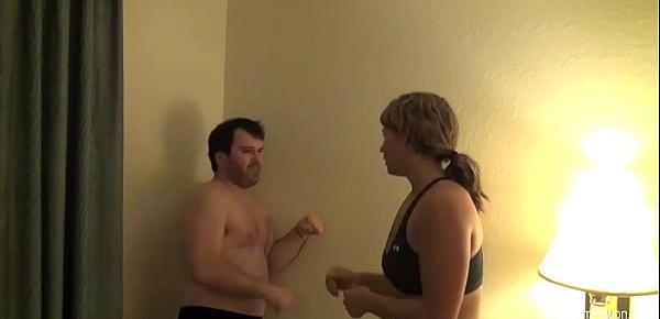  Amber Black bare knuckle beat up fat guy